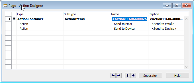 Page actions for Send to Device and Send to Email