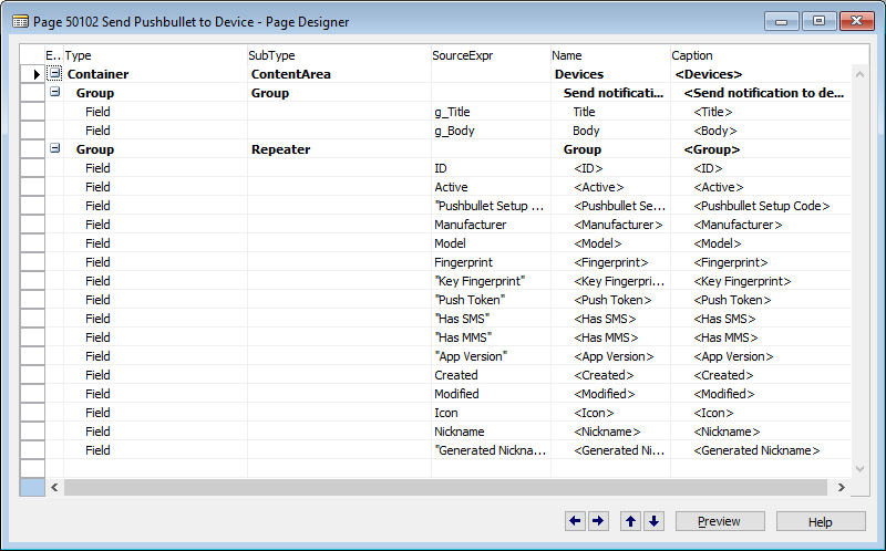 Device Overview Page